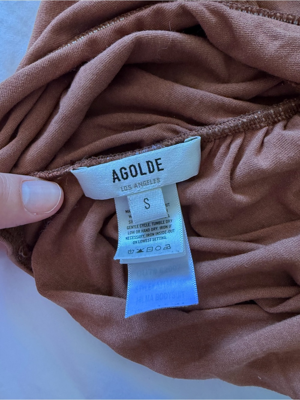 Agolde One-Shoulder Ruched Bodysuit - Picture 4 of 6